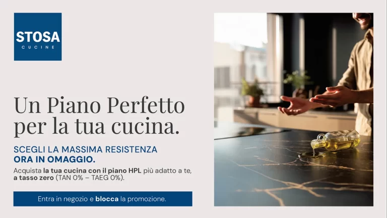 Promo Stosa Lissone: piano HPL in omaggio con la tua nuova cucina