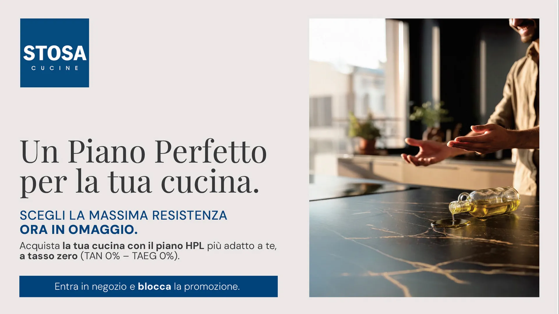Promo Stosa Lissone: piano HPL in omaggio con la tua nuova cucina